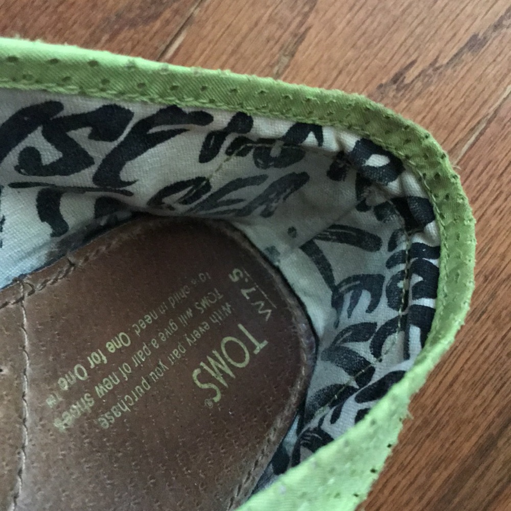Lime Green Jersey Toms - Picture 13 of 13